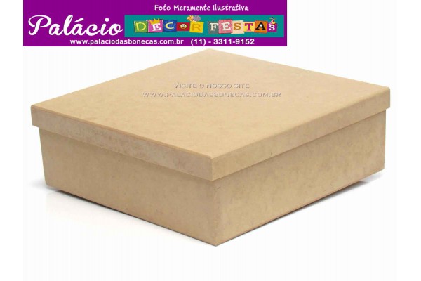 CAIXA DE MDF QUADRADA COM TAMPA 18X18X5 